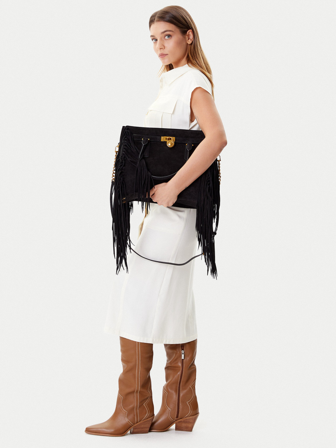 MICHAEL Michael Kors Kabelka Hamilton Moderne 30F5ANXS3S Černá